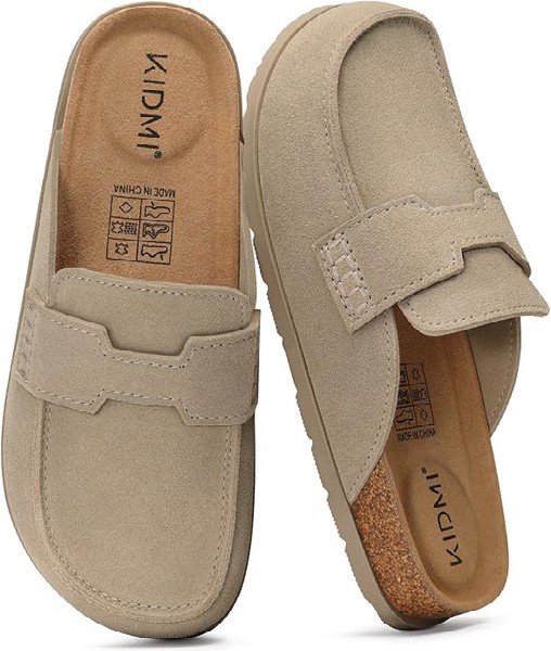 Neutral weather-friendly slip-on shoes for women