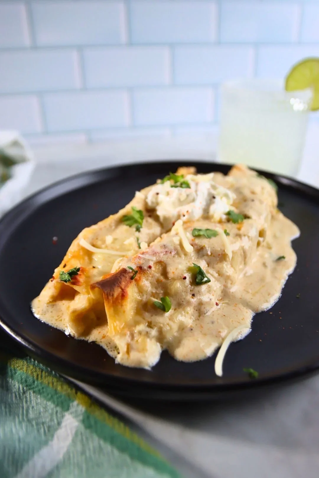 Dia de la Fajita White Enchiladas