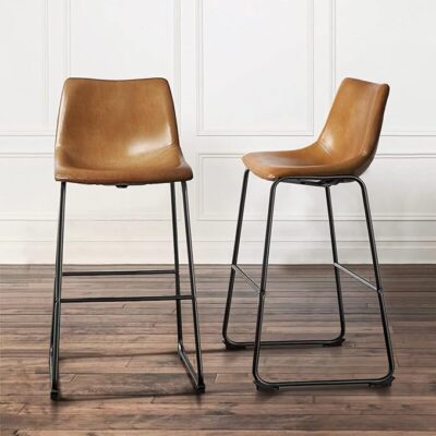 Waleaf 30 inch Faux Leather Counter Bar Height Stools Set of 2