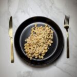 Parmesan Garlic Pasta on a plate